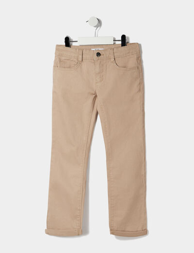 Pantalon regular avec poches sable garçon