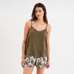 Ensemble pyjama short et débardeur ecru femme