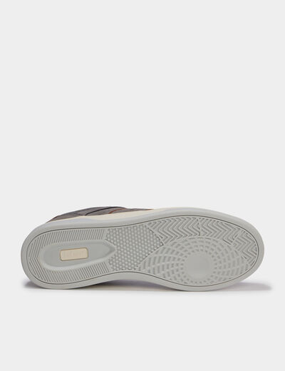 Tennis basses &agrave; lacets Lee Cooper gris homme