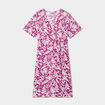 Robe portefeuille manches courtes violet femme grande taille