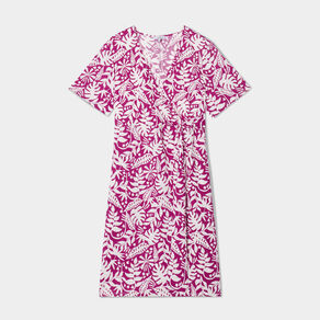 robe portefeuille manches courtes violet femmegt Robe portefeuille manches courtes violet femme grande taille