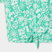 Chemise nou&eacute;e manches courtes vert fille
