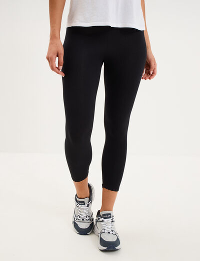 Legging &eacute;lastiqu&eacute; 7/8&egrave;me noir femme