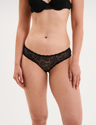 Shorty en dentelle noir femme