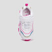 Baskets running lumineuses à scratchs blanc fille