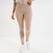 Legging long taille haute sable femme