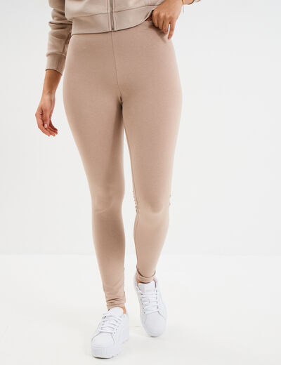 Legging long taille haute sable femme