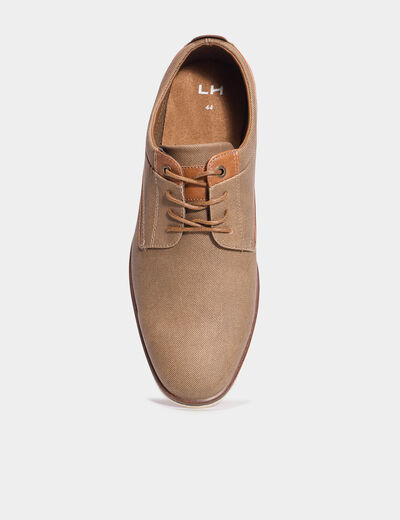 Derbies à lacets marron homme