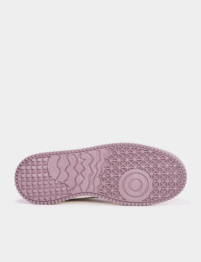 Tennis basses semelle plate épaisse violet femme