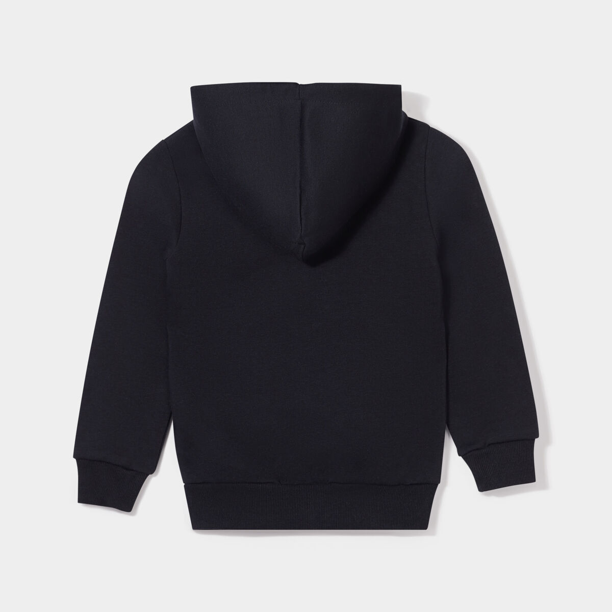 Sweat zippé molletonné à capuche noir garçon