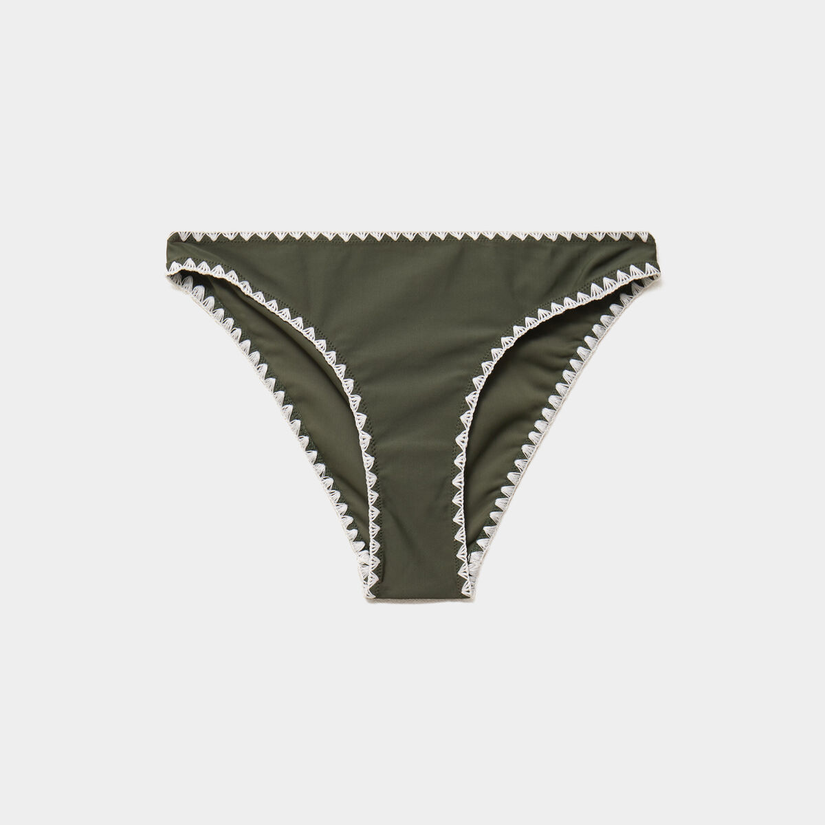 Bas de maillot de bain vert kaki femme