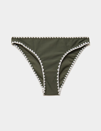Bas de maillot de bain vert kaki femme