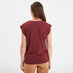 T-shirt col rond manches courtes Creeks bordeaux femme