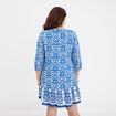 Robe chemise à volants manches 3/4 ecru femme grande taille