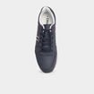Baskets running &agrave; lacets bleu marine homme