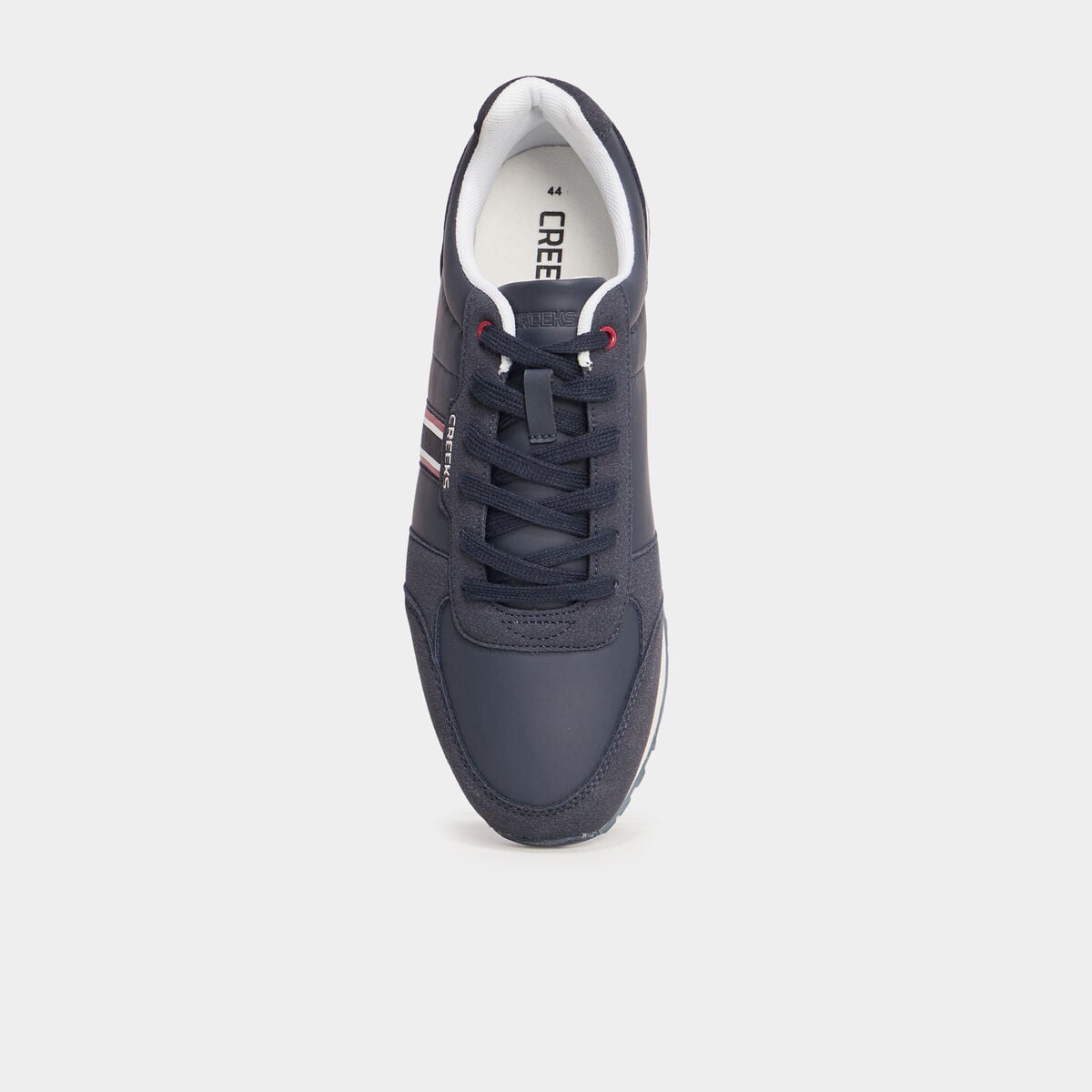 Baskets running &agrave; lacets bleu marine homme
