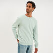 Sweat molleton col rond vert pastel homme