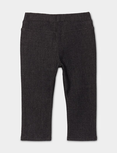 Tregging en jean taille élastiquée noir bébé fille