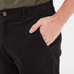 Pantalon chino droit stretch noir homme