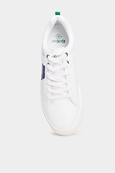 Tennis basses à lacets Kickers Reverse blanc homme