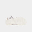 Sandales en cuir Kickers Betternew gris argent fille