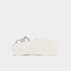 sandales en cuir kickers betternew gris argent fille Sandales en cuir Kickers Betternew gris argent fille