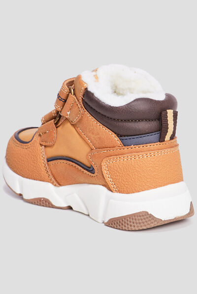 Baskets montantes fourrées Trappeur marron bébé garçon
