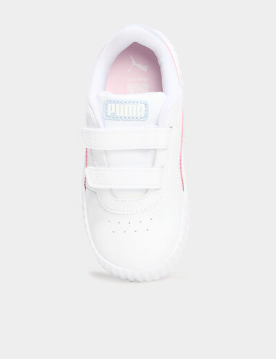 Tennis basses à scratchs Puma mauve fille