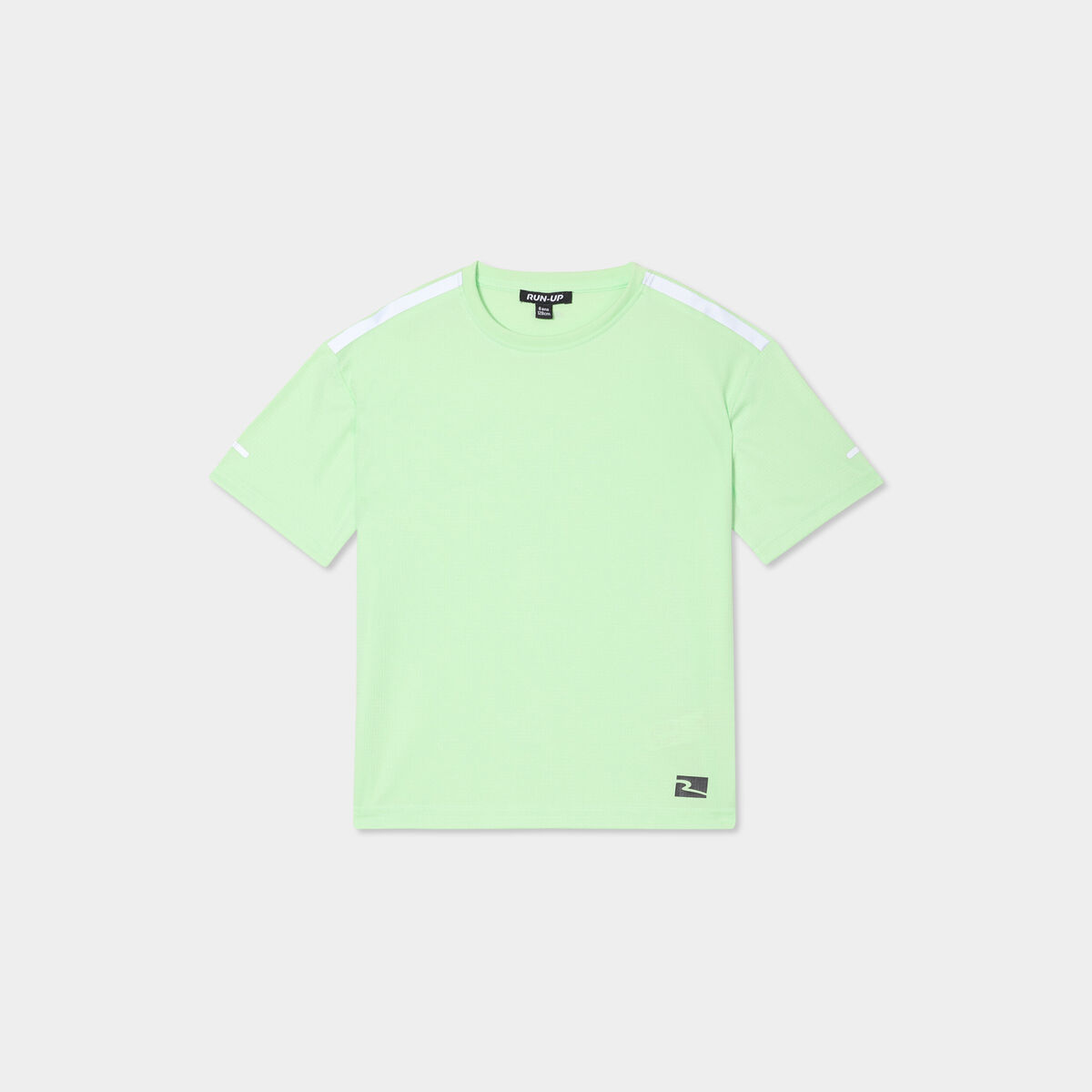 T-shirt oversize manches courtes vert fluo gar&ccedil;on