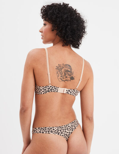 Soutien-gorge corbeille padd&eacute; microfibre ivoire femme
