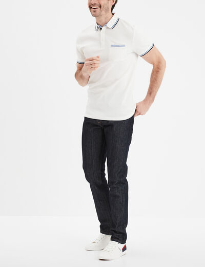 Jeans straight denim 5 poches denim brut homme