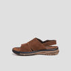Sandales en cuir Trappeur marron homme