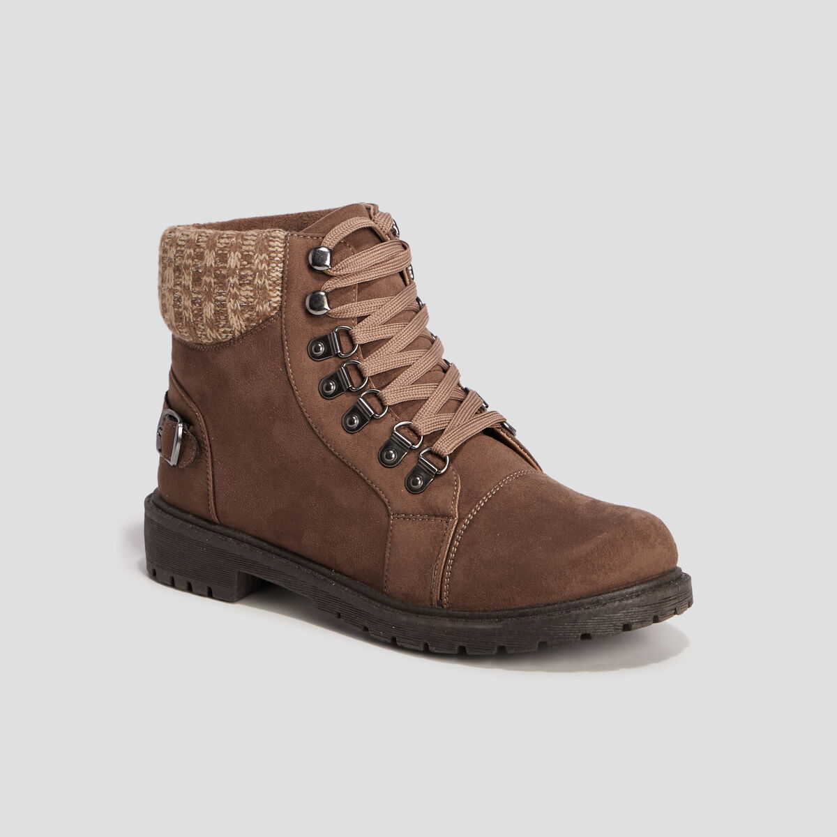 Bottines crantées taupe femme