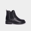 Boots chelsea &agrave; talon plat noir fille