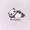 Ensemble pyjama short et t-shirt coton violet clair fille