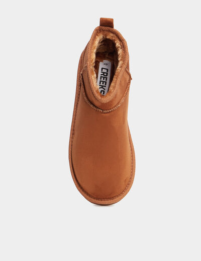 Bottines fourrées marron femme