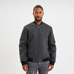 Blouson doubl&eacute; col teddy gris fonc&eacute; homme