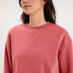 Sweat col rond manches longues vieux rose femme