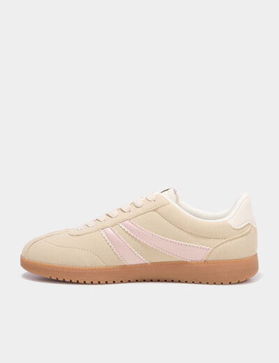Tennis basses &agrave; lacets sable femme