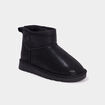 Bottines fourr&eacute;es plates noir fille