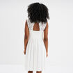 Robe courte buste dentelle sans manches blanc femme