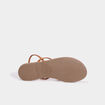 Sandales plates marron femme