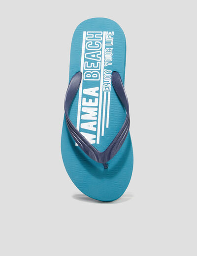 Tongs bleu turquoise homme