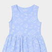 Robe patineuse sans manches coton bleu pastel fille