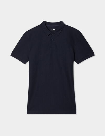 Polo manches courtes bleu marine homme