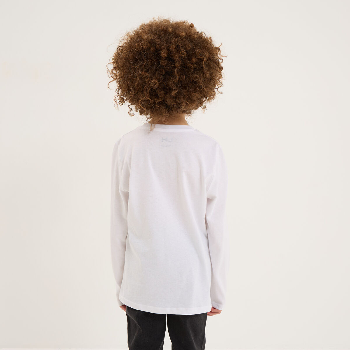 T-shirt manches longues blanc gar&ccedil;on