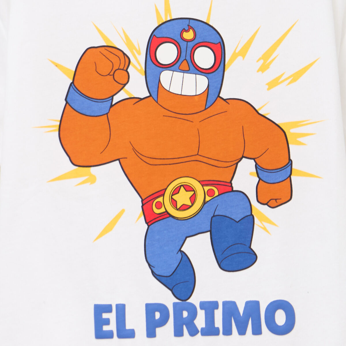 T-shirt manches courtes Brawl Stars blanc gar&ccedil;on
