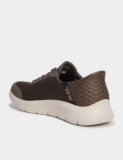 Baskets running Slip Ins GO WALK FLEX marron clair homme