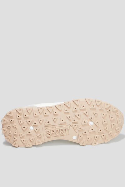 Baskets running bi-matière Creeks blanc femme