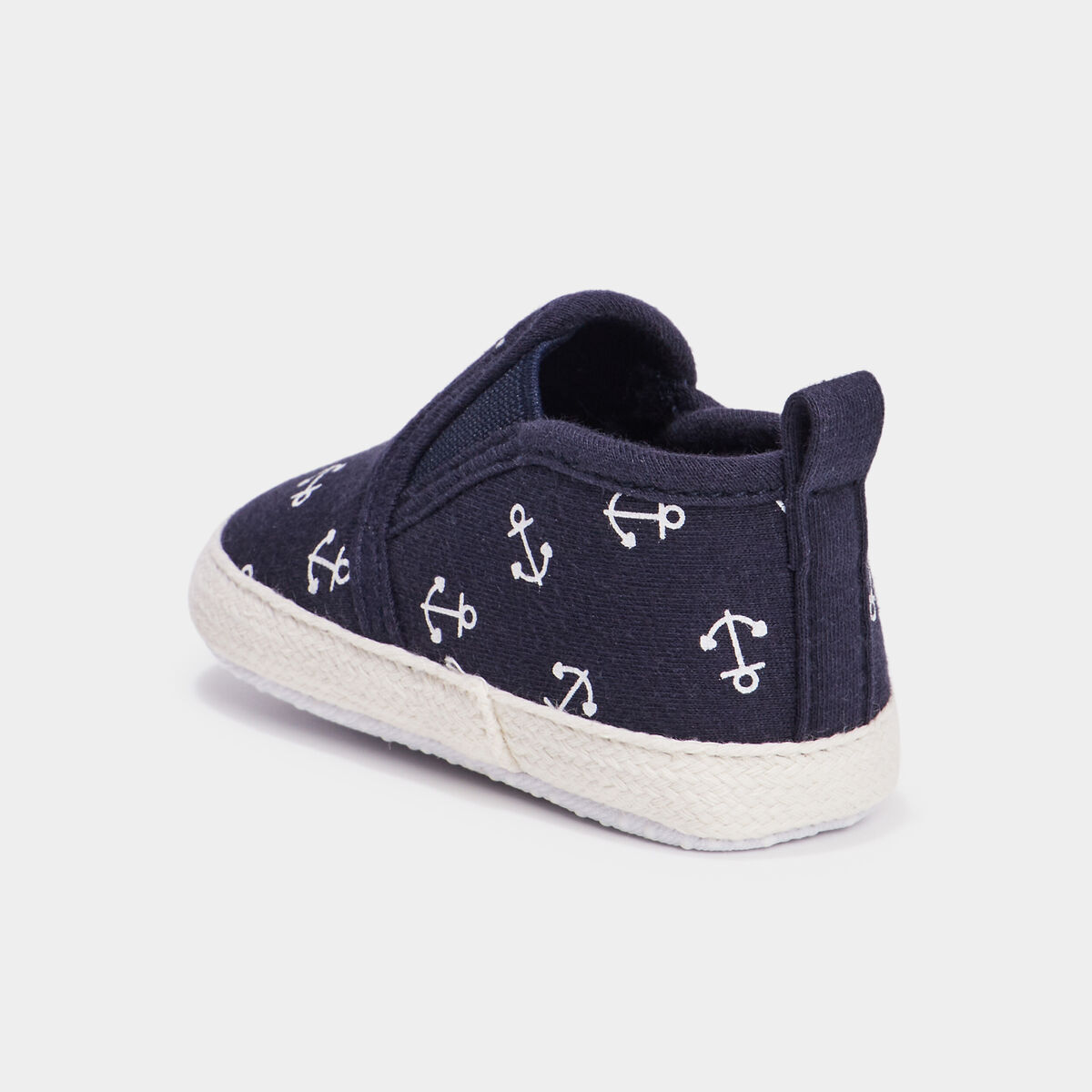 Bottons layette à scratchs bleu marine bébé garçon